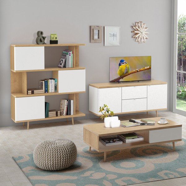 Bibliotecă Støraa Caitlin, alb-image-2