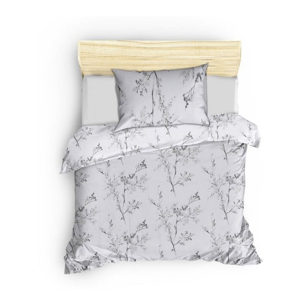 Lenjerie de pat albă din bumbac pentru pat de o persoană 140x200 cm Chicory – Mijolnir