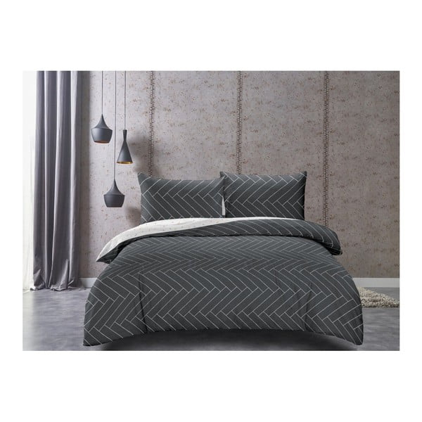 Lenjerie de pat din bumbac satinat DecoKing Panels, 155 x 200 cm-image-2