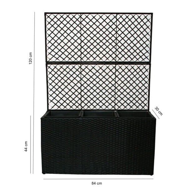 Ghiveci de grădină negru Wall -  Bonami Essentials -image-2