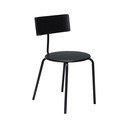 Scaun de dining negru stivuibil din metal Koi – Hübsch