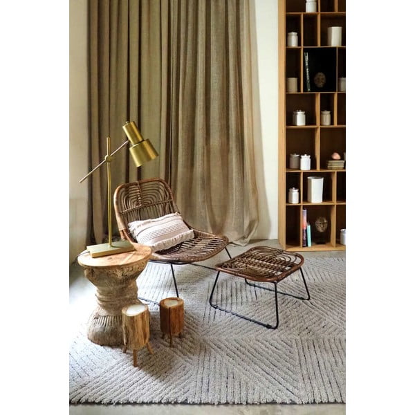 Covor maro deschis lavabil/țesut manual din lână 170x240 cm Golden Coffee – Lorena Canals-image-3