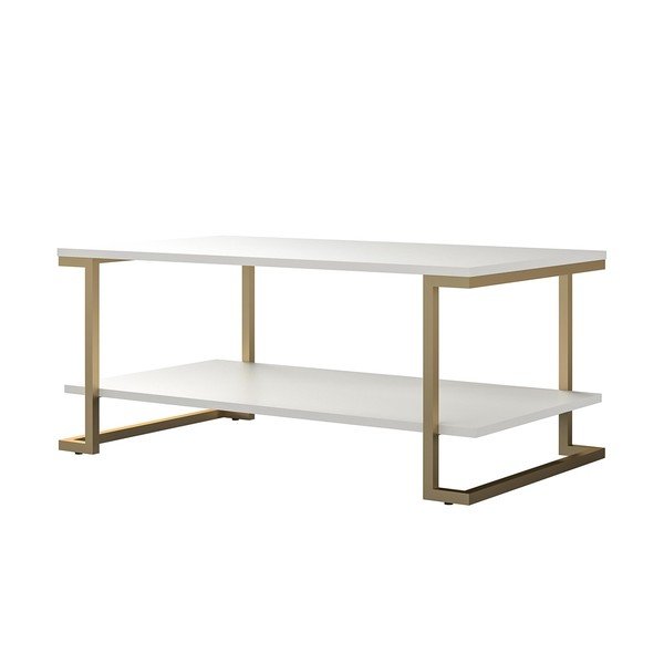 Măsuță de cafea CosmoLiving by Cosmopolitan Camila, 106 x 45 cm, alb - auriu-image-3