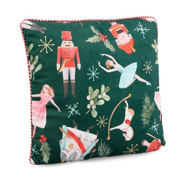 Pernă decorativă din catifea 45x45 cm  cu model de Crăciun Lukas – Bizzotto
