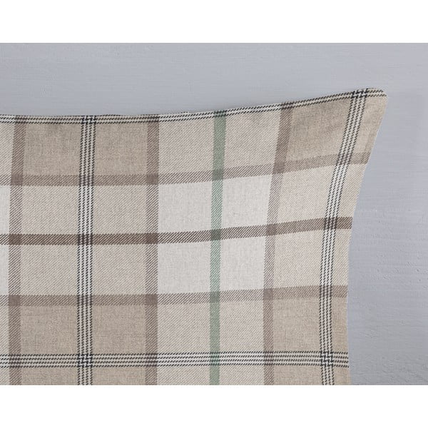 Lenjerie de pat maro deschis din flanelă pentru pat dublu/extinsă 200x220 cm Bernardus – Good Morning-image-2