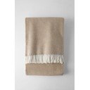 Pled din amestec de bumbac Euromant Jade, 140 x 180 cm, maro deschis