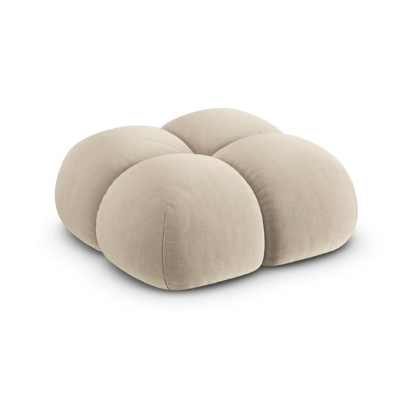 Taburet bej cu tapițerie din catifea Loretto – Cosmopolitan Design-image-2