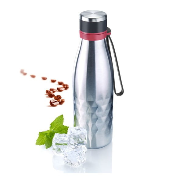 Sticlă gri deschis de călătorie din silicon și  oțel inoxidabil 550 ml Viva – Westmark-image-2