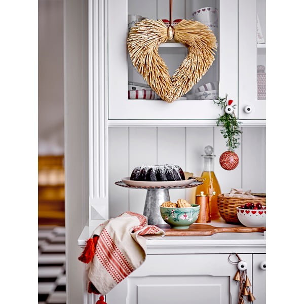 Boluri mici crem 2 buc. din gresie 500 ml  cu model de Crăciun Jolly – Bloomingville-image-1