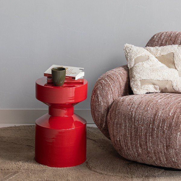 Măsuță auxiliară rotundă din metal ø 30 cm Ferry – WOOOD-image-1