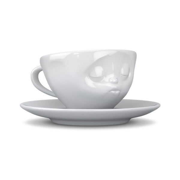 Ceașcă din porțelan pentru cafea 58products Kiss, 200 ml, alb-image-1