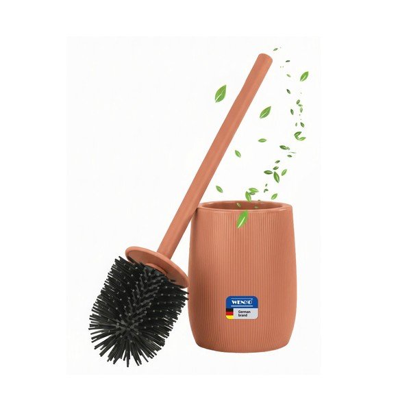 Perie de WC maro din ceramică Fablo – Wenko-image-2