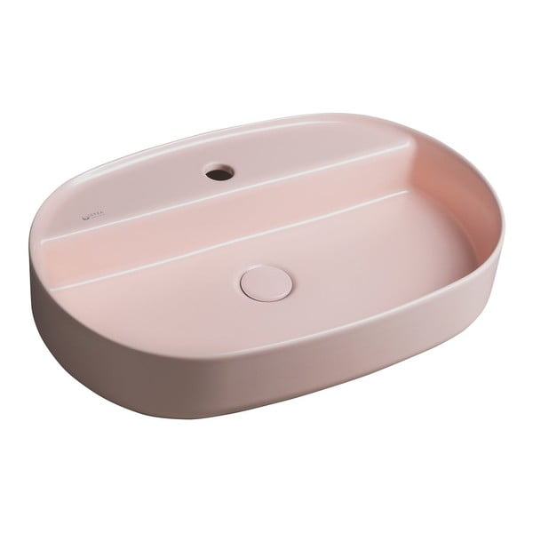 Chiuvetă roz din ceramică 60x40 cm Infinity Oval – Sapho