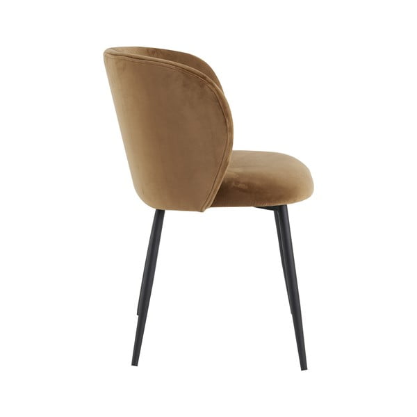Scaun de dining maro din catifea Elyna – Light & Living-image-4