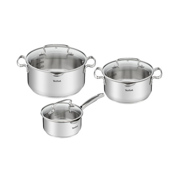 Set de vase pentru gătit 6 buc. din oțel inoxidabil DUETTO+ G719S655 – Tefal