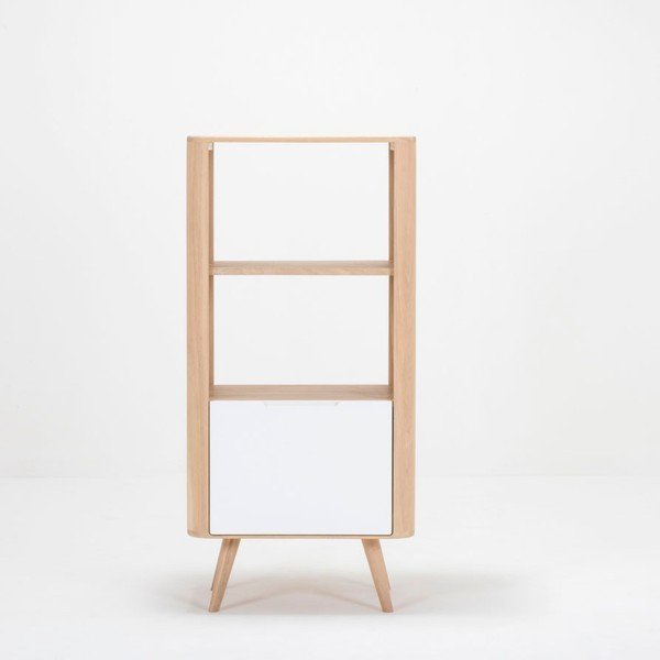 Bibliotecă din lemn de stejar Gazzda Ena, 60 x 42 x 125 cm-image-3