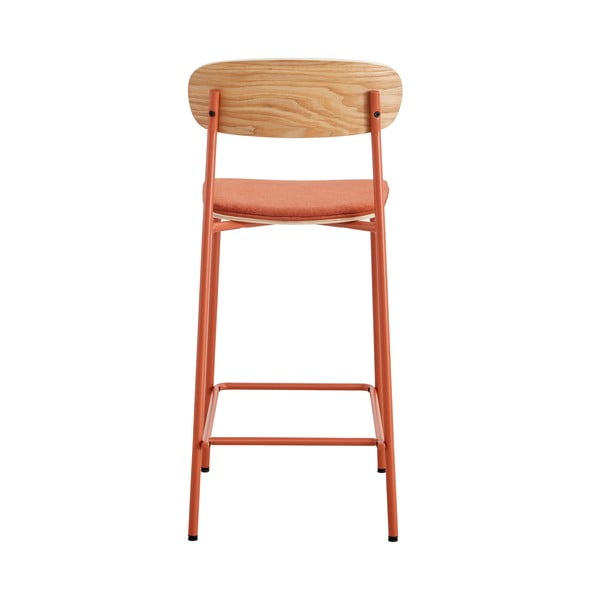 Scaune de bar roșii/în culoare naturală 2 buc. (înălțime șezut 66 cm) Adriana – Marckeric-image-3