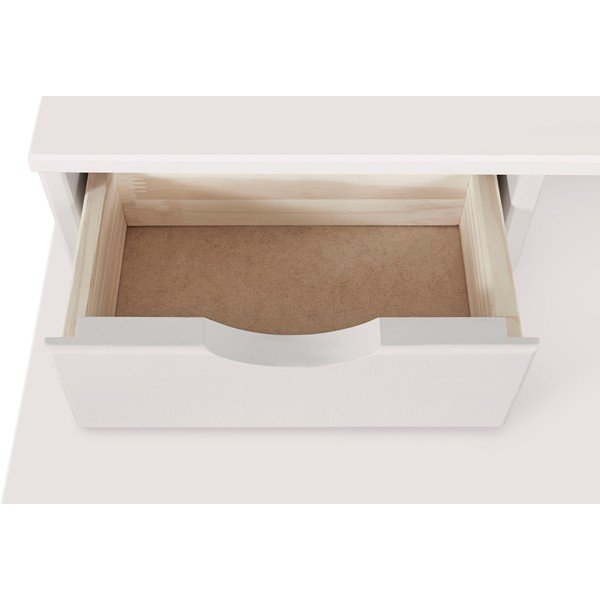 Birou din lemn de pin cu sertar Støraa Gava, alb-image-4