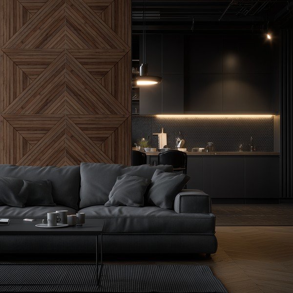 Panouri acustice 2 buc. din material textil 60x60 cm Medium Timber II – Styler-image-2