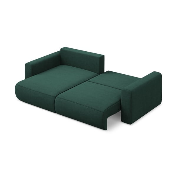 Colțar verde extensibil/cu spațiu de depozitare (cu colț pe partea stângă/cu șezlong) Kapua – Makamii-image-4