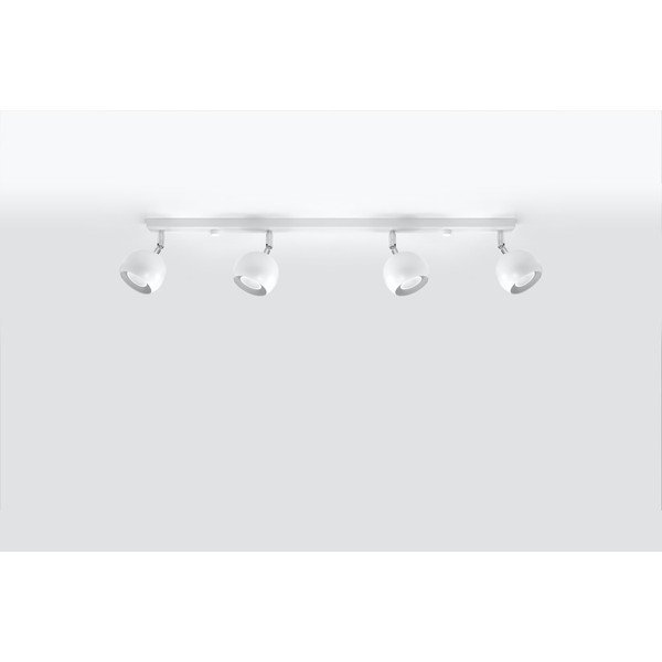 Plafonieră Sollux Ollo, lungime 80 cm, alb-image-1