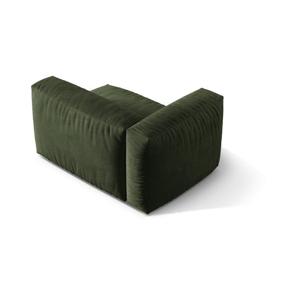 Modul pentru canapea modulară verde cu tapițerie din catifea (cu colț pe partea stângă) Martina – Micadoni -image-2