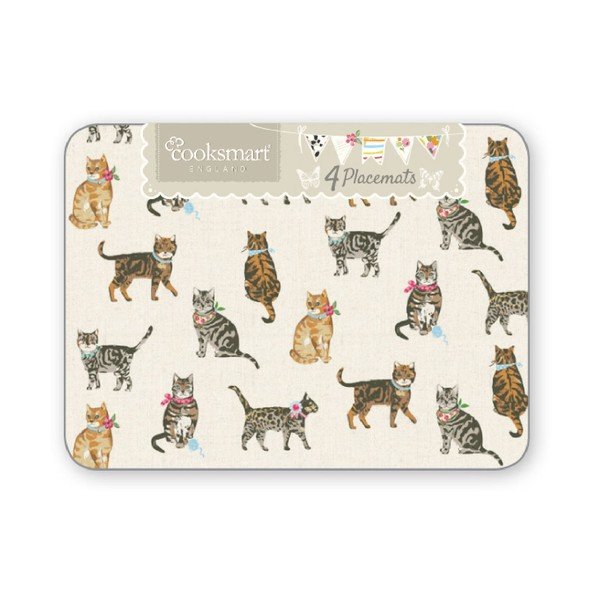 Set 4 suporturi pentru farfurie Cooksmart England Cats on Parade-image-2