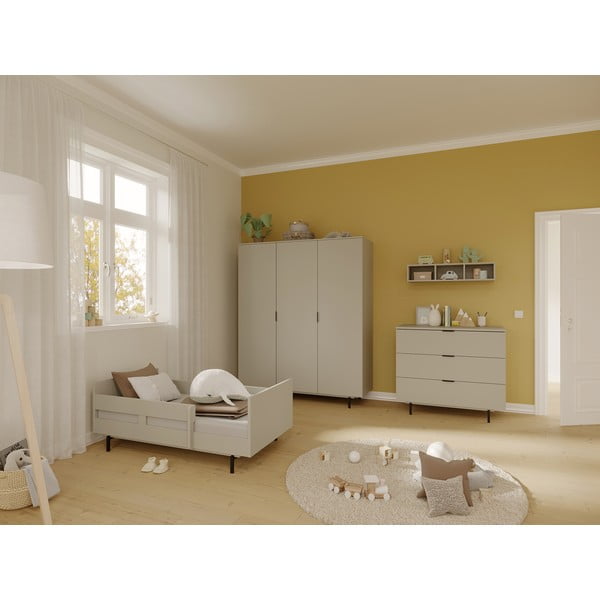 Pat pentru copii  gri cu somieră 70x140 cm Tomino – Germania-image-1