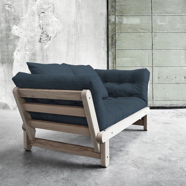 Canapea extensibilă Beat Beech/Deep Blue-image-1