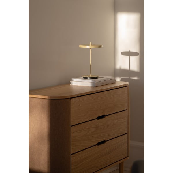 Veioză galben-deschis LED din metal cu abajur din metal (înălțime 31 cm) Asteria Move – UMAGE-image-3