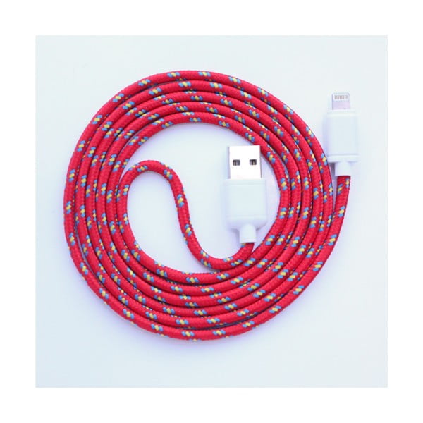 Cablu Lightning pentru încărcat iPhone 5 și iPhone 6 Red Royal, 1,5 m