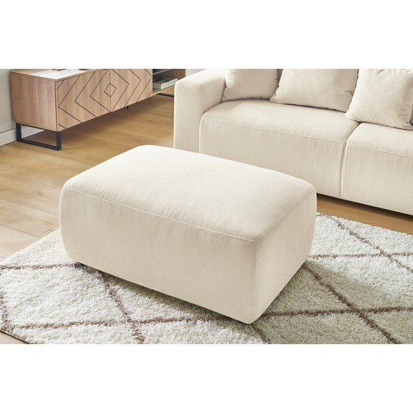 Puf din reiat Bobochic Paris Envy, crem-image-1