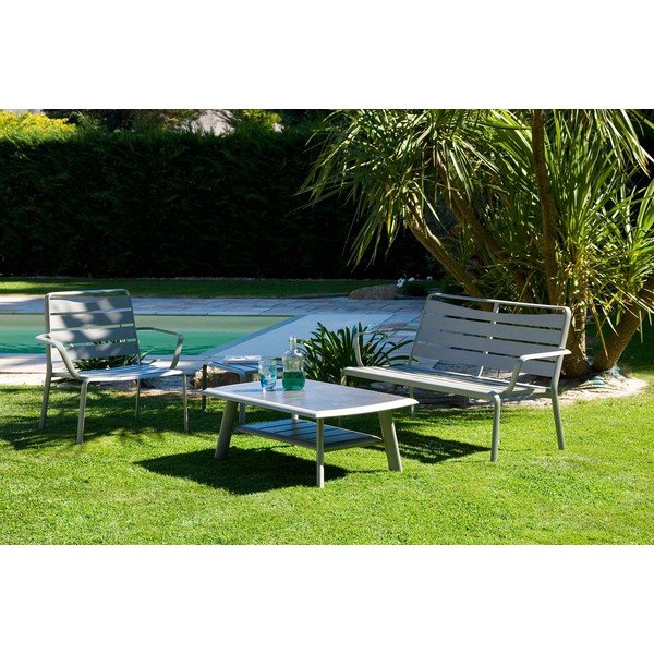 Măsuță de cafea pentru grădină din aluminiu 60x96 cm Spring – Ezeis-image-2