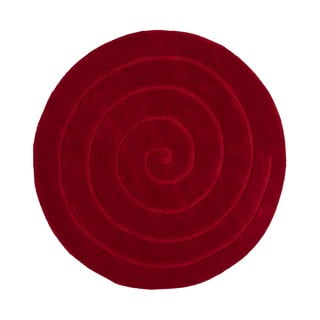 Covor rotund din lână Think Rugs Spiral, ⌀ 180 cm, roșu rubin