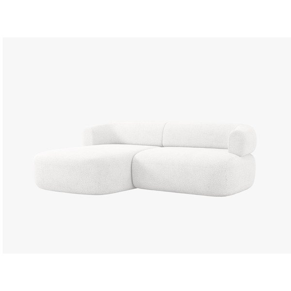 Colțar fildeș cu tapițerie din țesătură bouclé (cu colț pe partea stângă/cu șezlong) Jenny – Micadoni -image-1