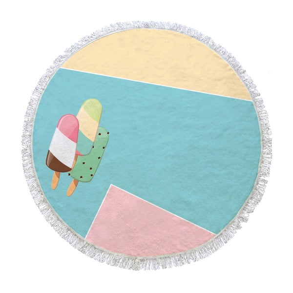 Prosop de baie rotund Ice Cream Baby, ⌀ 105 cm