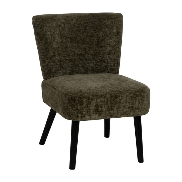 Fotoliu verde cu tapițerie din chenille – Ixia