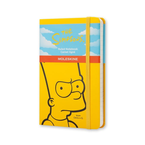  Notebook galben Moleskine The Simpsons, mic