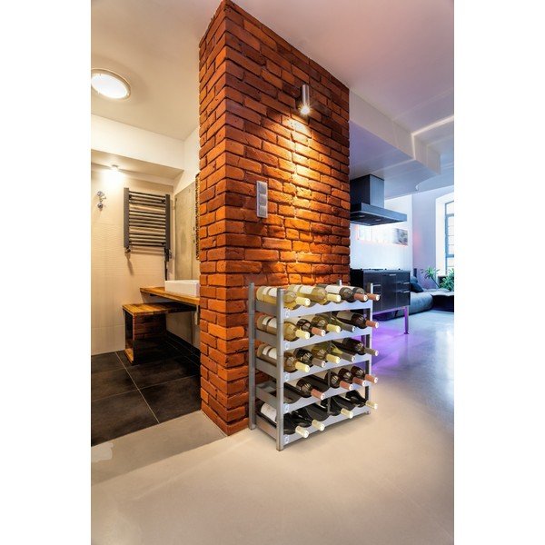 Raft de vin din plastic gri Vario - Rotho-image-1