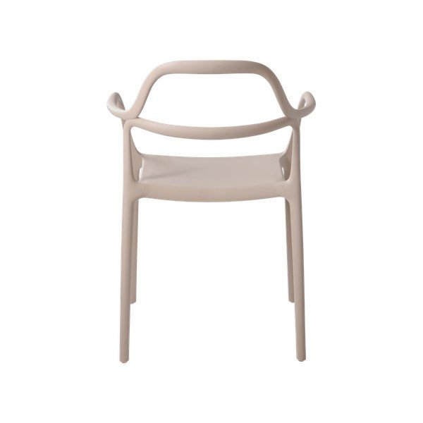 Scaune de dining bej cu cotiere/stivuibile 2 buc. din plastic Karlaby – Jotex-image-2