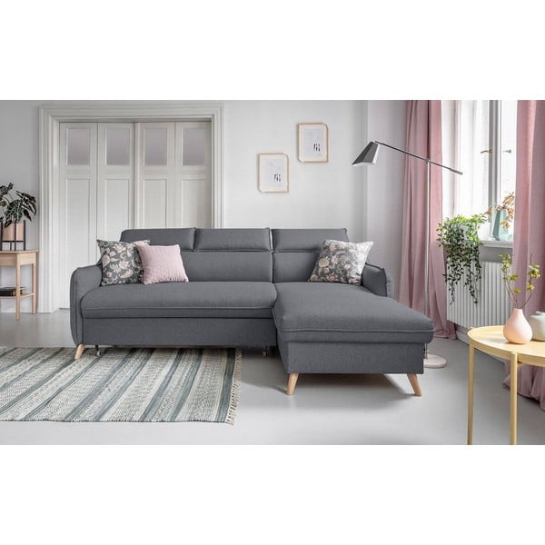 Colțar gri închis extensibil (cu colț pe partea dreaptă) Sweet Harmony – Miuform-image-3