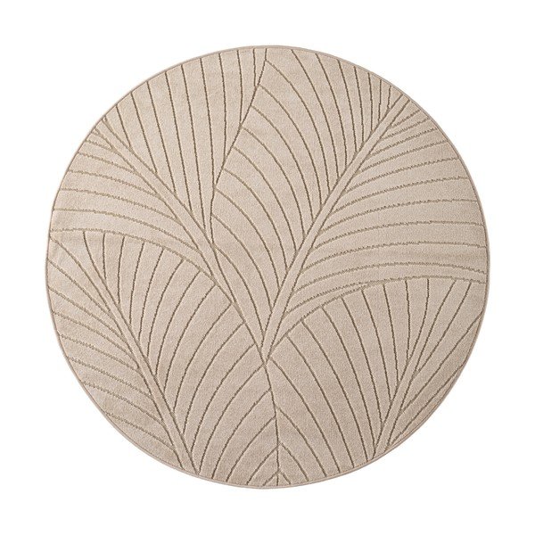 Covor pentru exterior și interior bej rotund ø 120 cm Nova 1203 – Ayyildiz Carpets