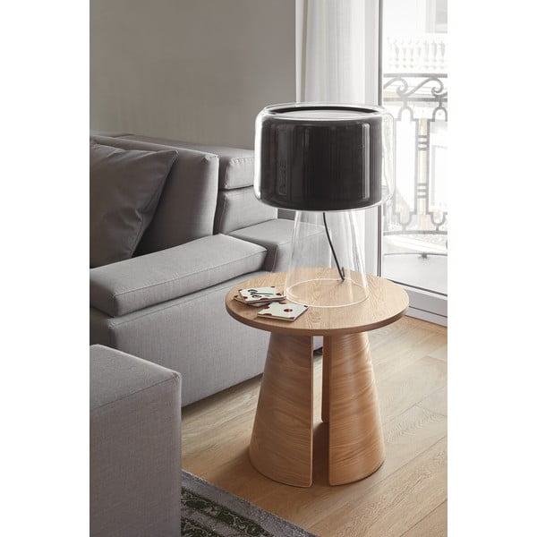 Măsuță auxiliară rotundă cu aspect de lemn de stejar ø 50 cm Cep – Teulat-image-1