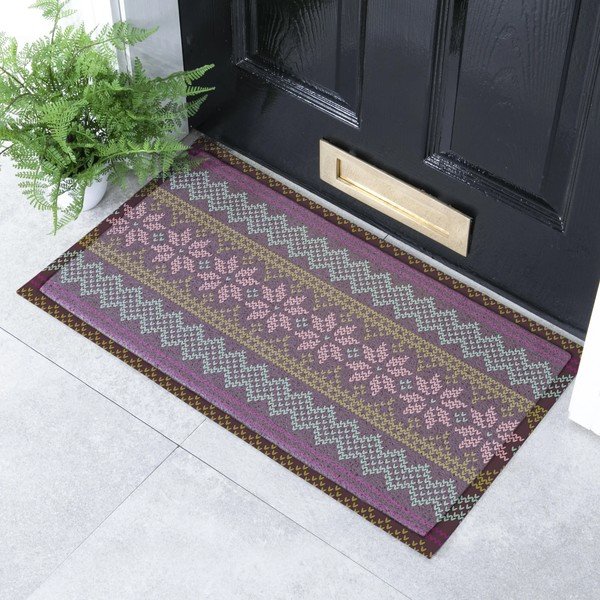 Covoraș de intrare din plastic reciclat 40x70 cm Fair Isle  – Artsy Doormats-image-1
