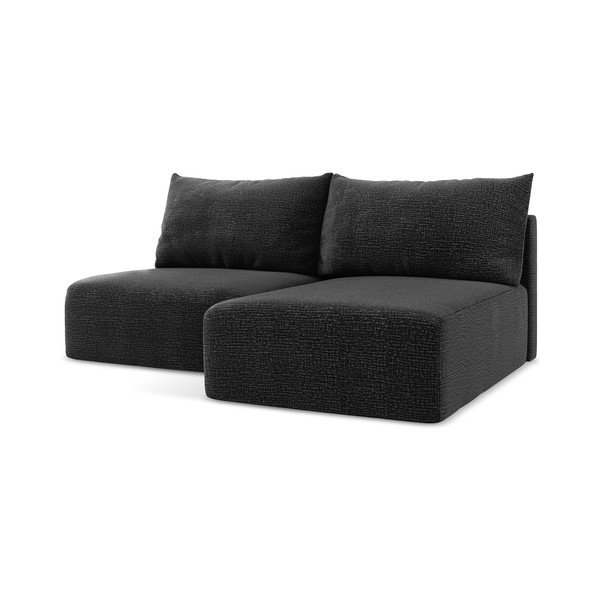 Colțar negru extensibil/cu spațiu de depozitare (cu colț pe partea dreaptă) Kalena – Makamii-image-1