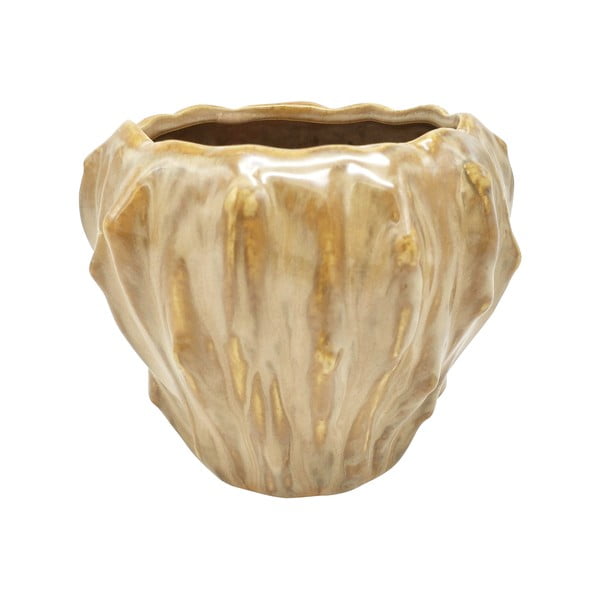Ghiveci din ceramică PT LIVING Flora, ø 12,5 cm, maro nisip