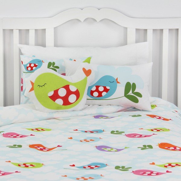 Pernă din bumbac pentru copii Mr. Fox Little Birds, 40 x 30 cm-image-2