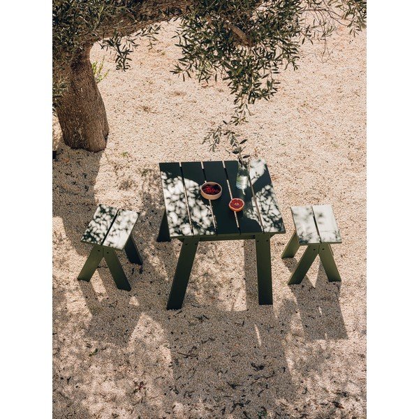 Scaun de grădină verde din lemn masiv Navo – noo.ma-image-3