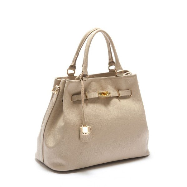 Geantă din piele Isabella Rhea Azalea, crem -image-1