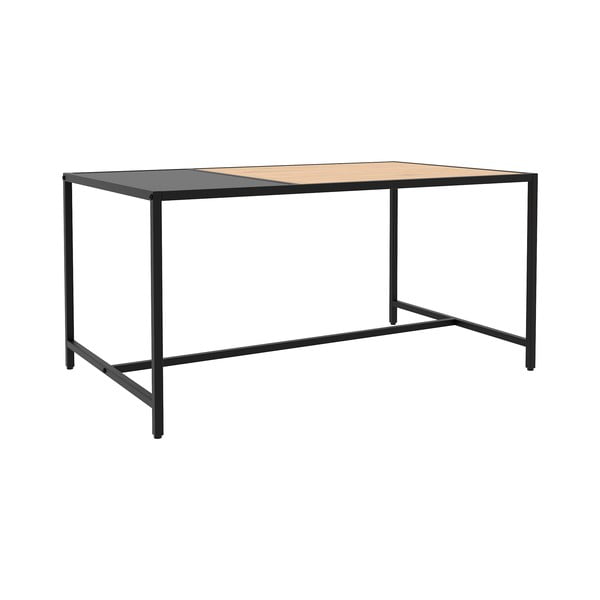 Măsuță de cafea neagră/în culoare naturală 60x100 cm Altino – Unique Furniture-image-2